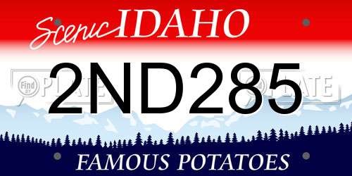 2ND285 Idaho License Plate