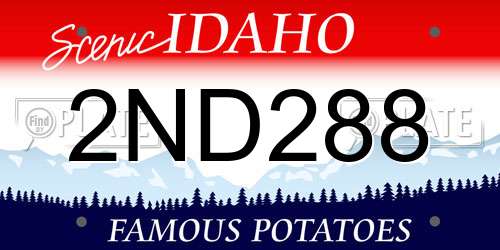 2ND288 Idaho License Plate