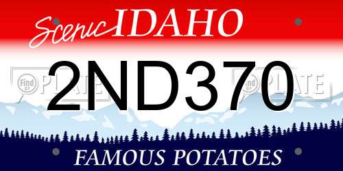 2ND370 Idaho License Plate