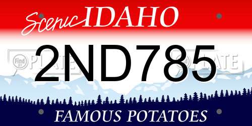 2ND785 Idaho License Plate