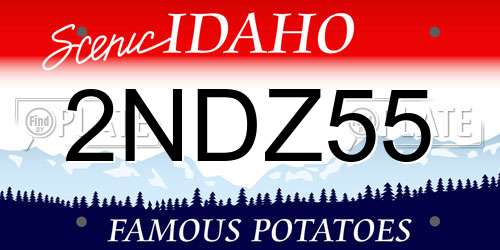 2NDZ55 Idaho License Plate