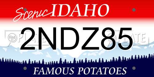2NDZ85 Idaho License Plate