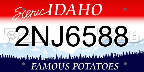 2NJ6588 Idaho License Plate