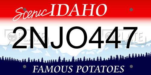 2NJO447 Idaho License Plate