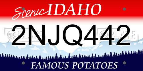 2NJQ442 Idaho License Plate