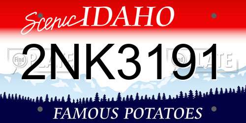 2NK3191 Idaho License Plate