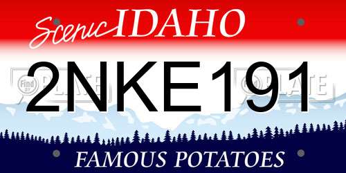 2NKE191 Idaho License Plate