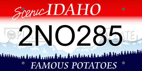 2NO285 Idaho License Plate