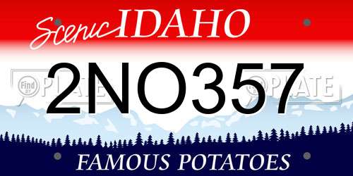 2NO357 Idaho License Plate