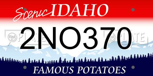 2NO370 Idaho License Plate