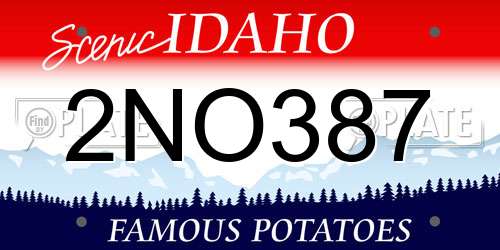 2NO387 Idaho License Plate