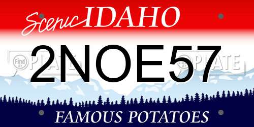 2NOE57 Idaho License Plate