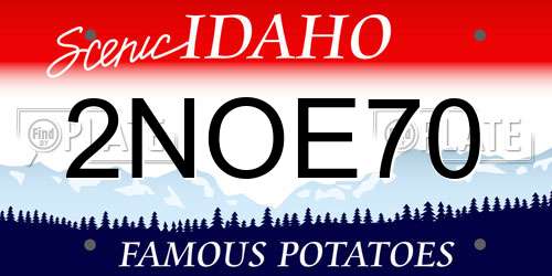 2NOE70 Idaho License Plate