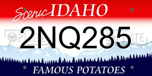 2NQ285 Idaho License Plate