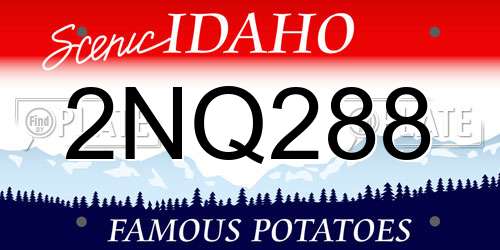 2NQ288 Idaho License Plate