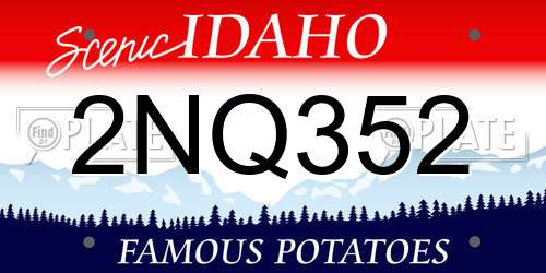 2NQ352 Idaho License Plate