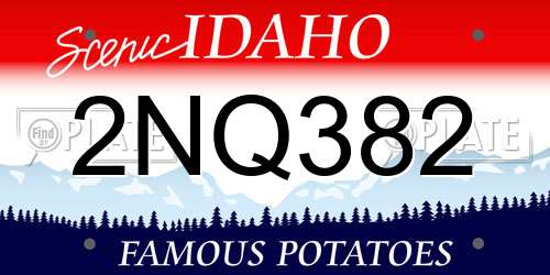 2NQ382 Idaho License Plate