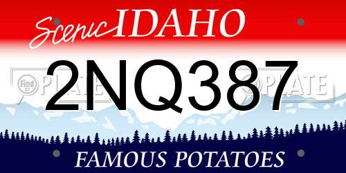 2NQ387 Idaho License Plate