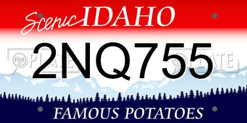 2NQ755 Idaho License Plate