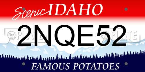 2NQE52 Idaho License Plate