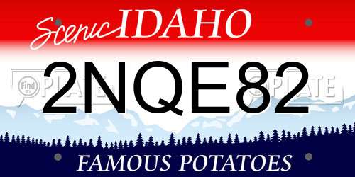 2NQE82 Idaho License Plate