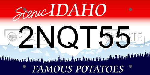 2NQT55 Idaho License Plate