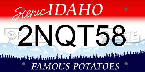 2NQT58 Idaho License Plate