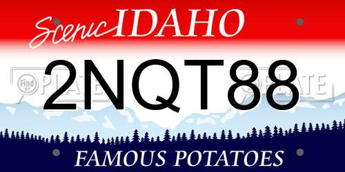 2NQT88 Idaho License Plate