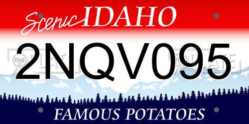 2NQV095 Idaho License Plate
