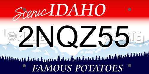 2NQZ55 Idaho License Plate
