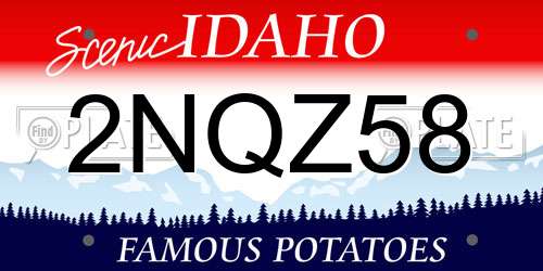 2NQZ58 Idaho License Plate