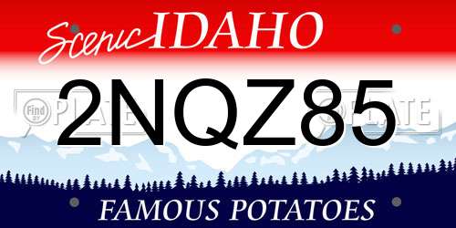 2NQZ85 Idaho License Plate