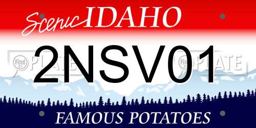 2NSV01 Idaho License Plate