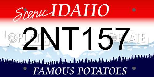 2NT157 Idaho License Plate