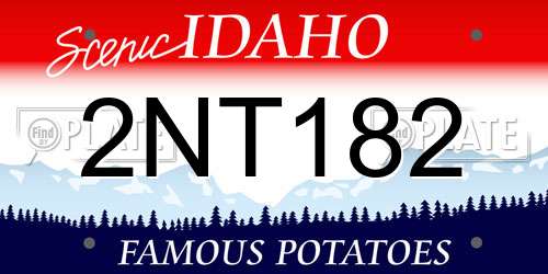2NT182 Idaho License Plate