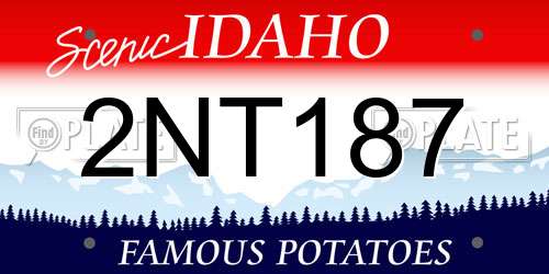 2NT187 Idaho License Plate