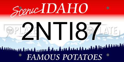 2NTI87 Idaho License Plate