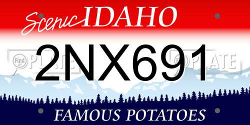 2NX691 Idaho License Plate