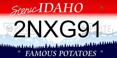 2NXG91 Idaho License Plate