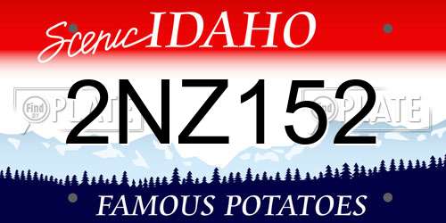 2NZ152 Idaho License Plate