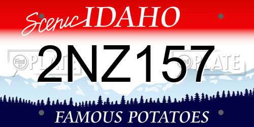 2NZ157 Idaho License Plate