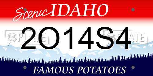 2O14S4 Idaho License Plate