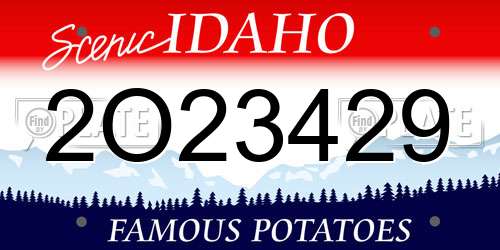 2O23429 Idaho License Plate