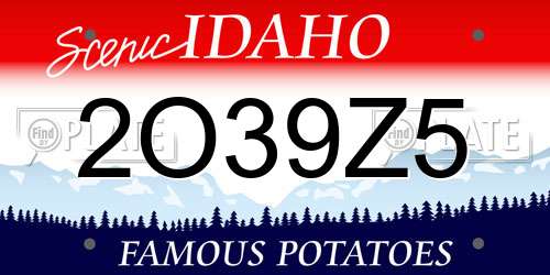 2O39Z5 Idaho License Plate