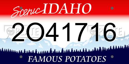 2O41716 Idaho License Plate