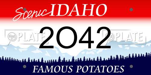 2O42 Idaho License Plate