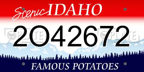 2O42672 Idaho License Plate