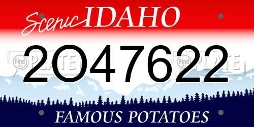 2O47622 Idaho License Plate