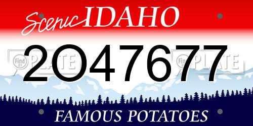 2O47677 Idaho License Plate