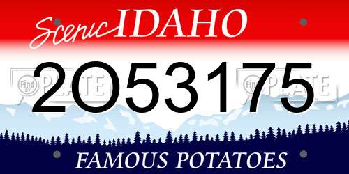 2O53175 Idaho License Plate
